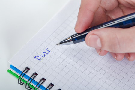 writing letter to somebody who is so special for you, feel love, love somebody, objectの写真素材