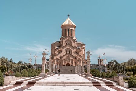 Holy Trinity Cathedral of Tbilisi (Sameba) - the main cathedral of the Georgian Orthodox Church...