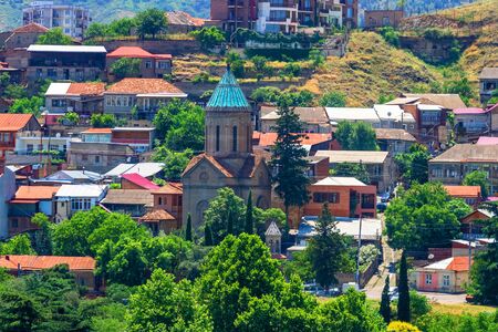 Orthodox church in old district of Tbilisi, capotal of Georgia. Travel.