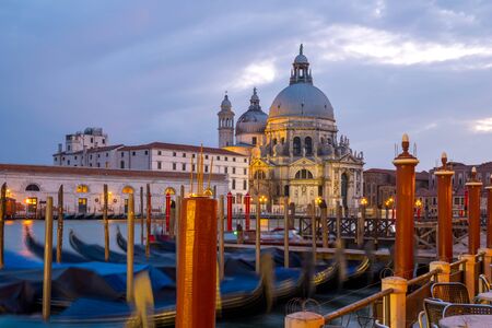 Grand canal with Santa Maria della Salute church in the background. Travel.の写真素材