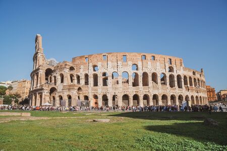 Rome, Italy - 27.10.2019: view of Rome Colosseum in Rome, Italy. Ancient Romeのeditorial素材