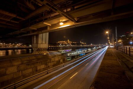 Budapest, Hungary 11 November 2018 - Night view of budapest. Travel.のeditorial素材