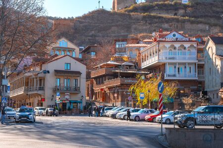 Tbilisi, Georgia 26 January 2020 - Abanotubani is the ancient district of Tbilisi, Georgia, known...