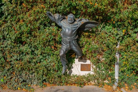 Tbilisi, Georgia 22 January 2020 - Parajanov statue in the Old Tbilisi. Art.のeditorial素材