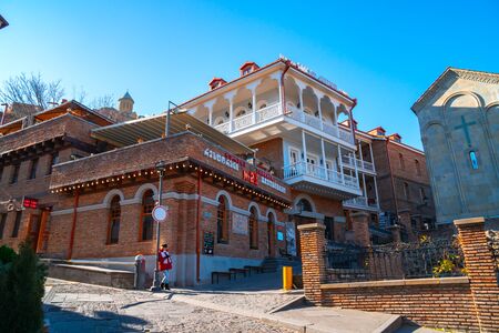 Tbilisi, Georgia 26 January 2020 - Abanotubani is the ancient district of Tbilisi, Georgia, known...