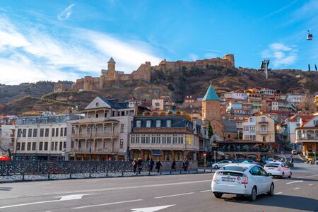 Tbilisi, Georgia 22 January 2020 - Historic district of the Georgian capital Tbilisi.