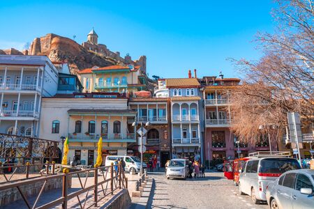 Tbilisi, Georgia 26 January 2020 - Abanotubani is the ancient district of Tbilisi, Georgia, known...