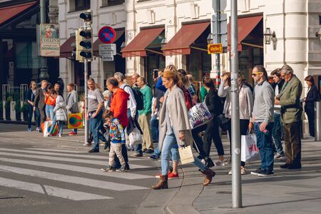 Vienna, Austria 25 November 2019 - People walking in the streets of Vienna. Travel.のeditorial素材