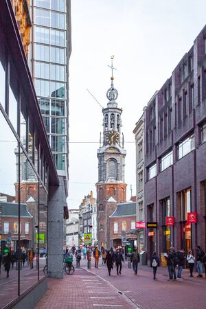 Amsterdam, Netherlands - October 14, 2019: Western Church, in Dutch Westerkerk in Amsterdam. Religionのeditorial素材
