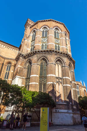 Venice, Italy - August 16, 2018: Catholic Church of Santa Maria Gloriosa dei Frari, religionのeditorial素材