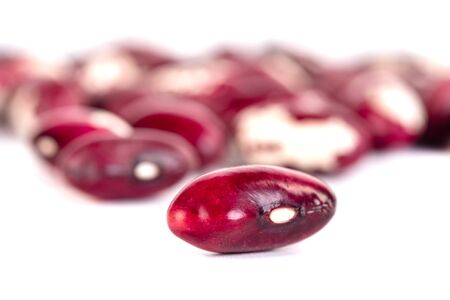 Close-up red Beans isolated on white background, healthy food