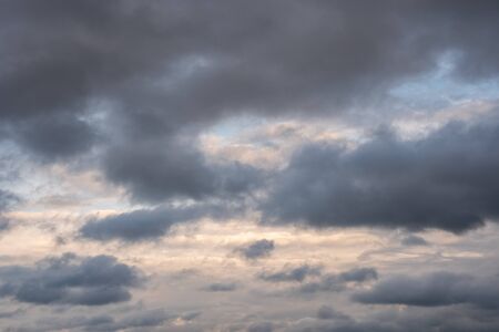Dark storm sky with light part, overcast sky, nature