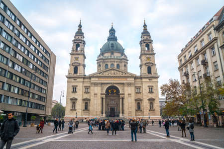 Budapest, Hungary - November 11, 2018 St. Stephen's Basilica, the largest church in Budapest....