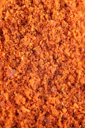 Texture of ground Red pepper, food ingredient, heapの写真素材