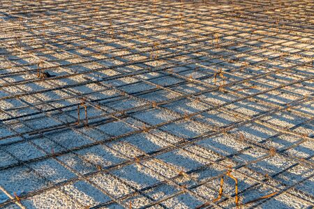 reinforcing steel bars for building armature. Steel reinforcement for concret, industry