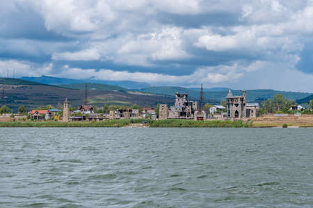 Bazaleti, Georgia - 12 August, 2020: Bazaleti lake in Georgia. Resortのeditorial素材