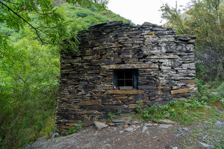 Anatori Crypts, near Shatili in the Upper Khevsureti. Georgia. Travel