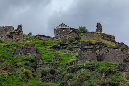 Ardoti, a village in Georgia, Shatili community, in historic Upper Khevsureti, on the left bank of...