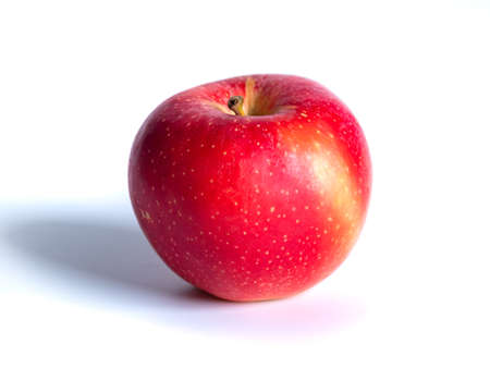 Fresh red apple isolated on white background, food