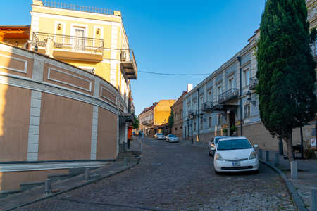 Tbilisi, Georgia - 14 October, 2020: Old historic houses in Tbilisi, travel in Georgia