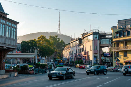 Tbilisi, Georgia - 14 October, 2020: Meidan square, landmark of old town Tbilisi, Travel
