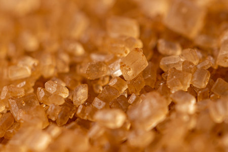 Close-up of brown cane sugar texture. Sweet productの写真素材