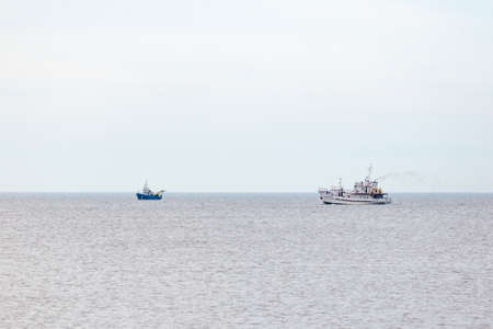 seiner on a Black Sea, beautiful view, Poti, Georgiaの写真素材
