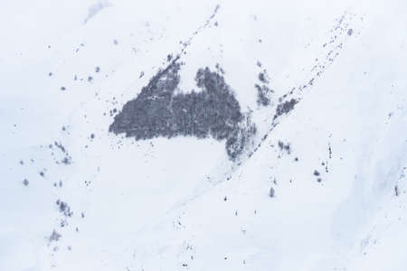 Snowy winter mountains in Georgia. Caucasus Mountainsの写真素材