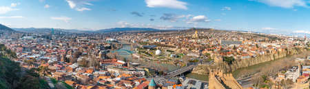 Tbilisi, Georgia - 03 April, 2021: Beautiful view of Tbilisi, travelのeditorial素材