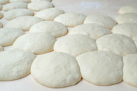 Fresh dough on the board, pizza, Georgian bread, shoti. Food