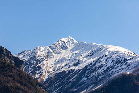 Beautiful views of the Svaneti mountains, the high-mountainous region of Georgia. Landscapeの写真素材