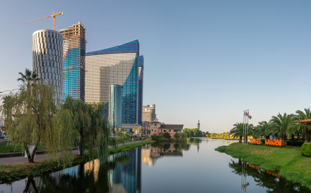 Batumi, Georgia - 30 August, 2022: Ardagani Lake in Batumiのeditorial素材
