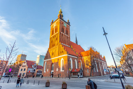 Gdansk, Poland - 12 March, 2022: Rector's Church of the Carmelite Fathers st. Catherine in Gdansk. Travelのeditorial素材