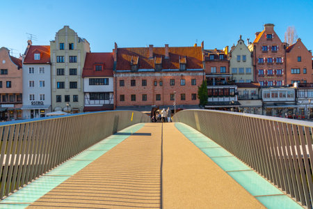 Gdansk, Poland - 11 March, 2022: Old brick historic Building in Gdansk. Travelのeditorial素材