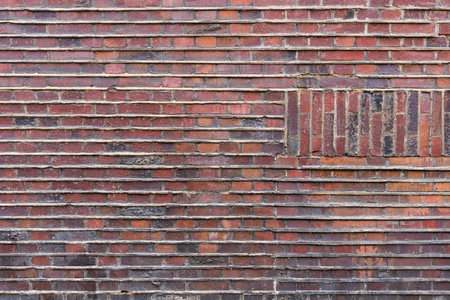 old red brick wall texture background. Surface