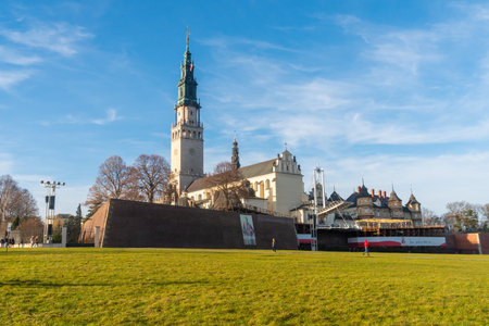 Czestochowa, Poland - 01 January, 2023: The Jasna Gora monastery in Czestochowa city. Religionのeditorial素材