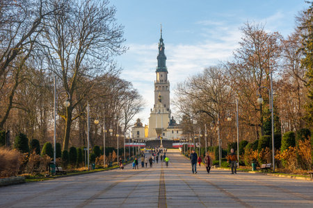 Czestochowa, Poland - 01 January, 2023: The Jasna Gora monastery in Czestochowa city. Religionのeditorial素材