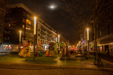 Dortmund, Germany - 05 January, 2023: Beautiful view of Dortmund at nightのeditorial素材