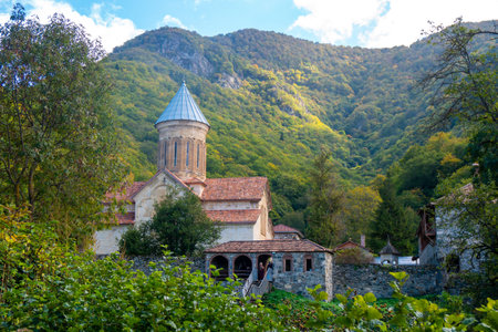 Kvatakhevi a medieval Georgian Orthodox monastery in kartli. Religionの写真素材