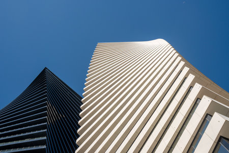 Famous twin towers in vake, downtown of tbilisi city in georgia. Architecture