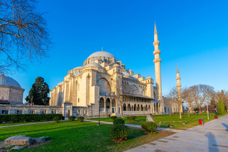Sultan Suleymaniye Mosque in Istanbul. One of the symbols of Istanbul. Religionの写真素材