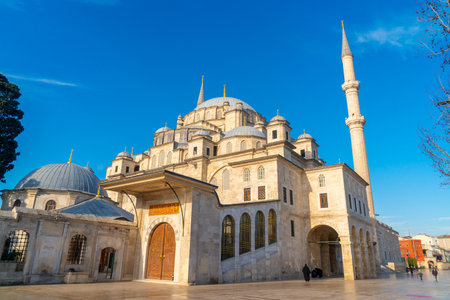 View of historical Fatih Mosque in istanbul. Travel in Turkey. Religionの写真素材