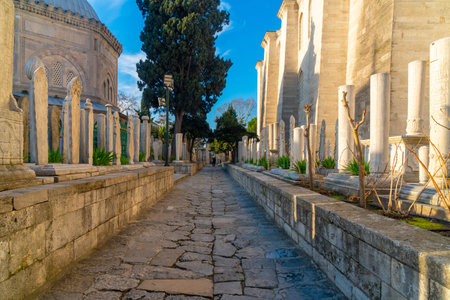 Sehzade Mosque and Tomb Of  Sehzade Mehmed, Istanbul, Turkeyの写真素材