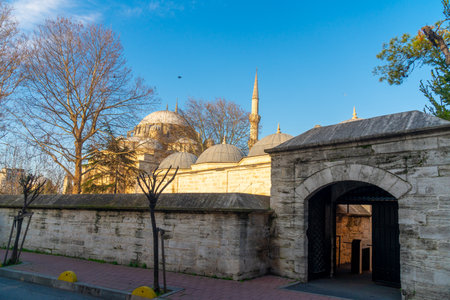 View of historical Fatih Mosque in istanbul. Travel in Turkey. Religionの写真素材