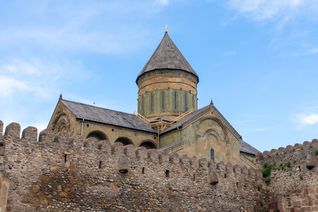 Svetitskhoveli Cathedral built in the 11th century in the city of Mtskheta. Travel in Georgiaの写真素材