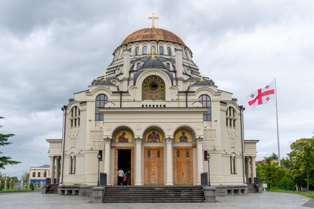 cathedral church of city of Poti, Georgia. Religionの写真素材