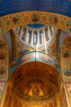 Frescos and murals inside the Sioni Cathedral, in Tbilisi. Religionの写真素材