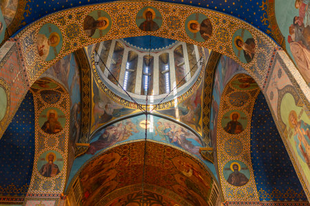 Frescos and murals inside the Sioni Cathedral, in Tbilisi. Religionの写真素材