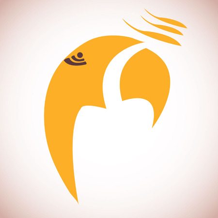 Vector Illustration of Lord Ganesha or Ganpatiのイラスト素材