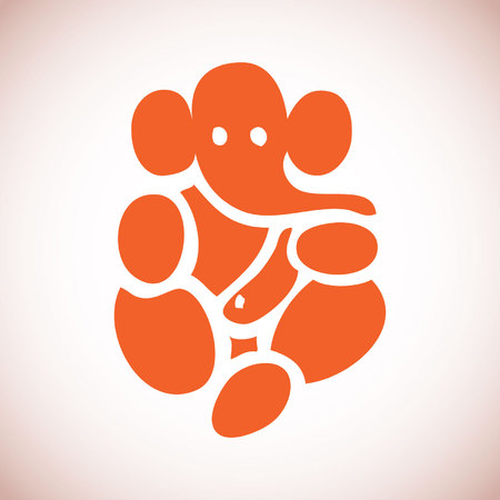 Vector Illustration of Lord Ganesha or Ganpatiのイラスト素材